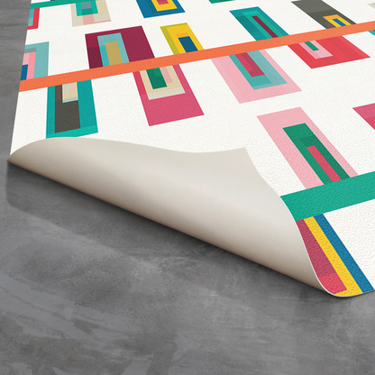 'Diamonds' Multi-Color Geometric Non-Slip Indoor/Outdoor Rug