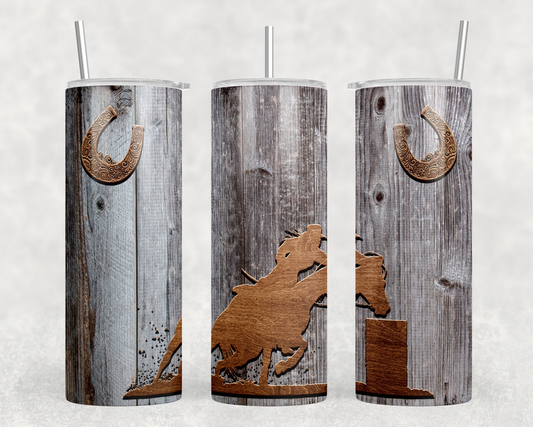 Barrel Racer|Skinny Tumbler|Optional Bluetooth Speaker| Speaker Color Varies