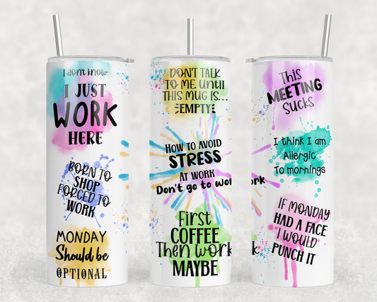 How To Avoid Stress At Work|Skinny Tumbler|Optional Bluetooth Speaker| Speaker Color Varies