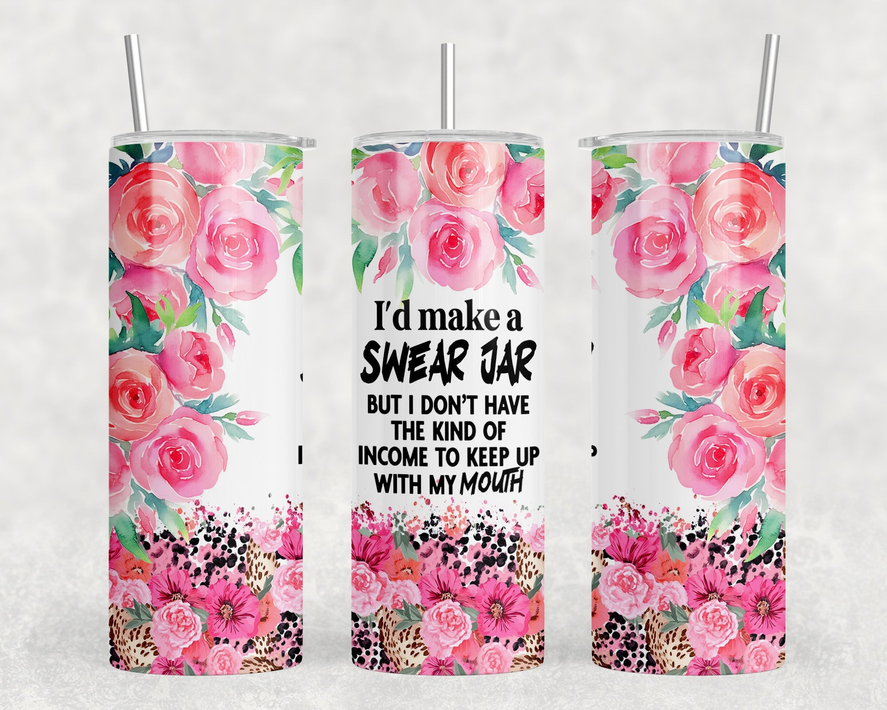 Swear Jar |Skinny Tumbler|Optional Bluetooth Speaker| Speaker Color Varies