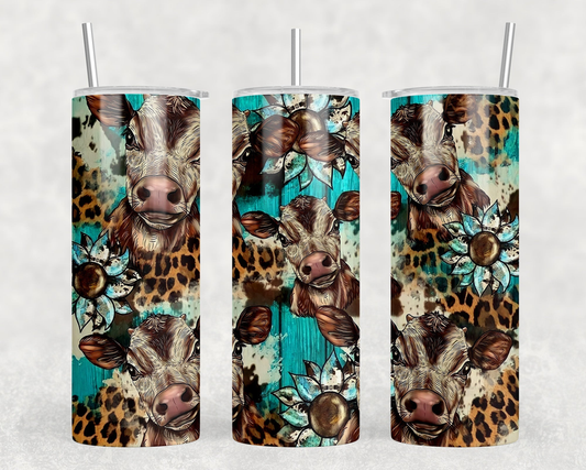 Western Calves|Skinny Tumbler|Optional Bluetooth Speaker| Speaker Color Varies