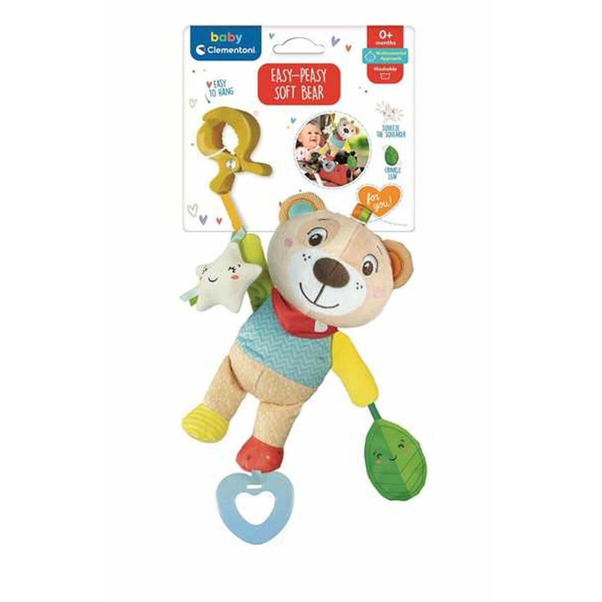 Teething Rattle for Babies Clementoni    18 x 34 x 7,5 cm Bear