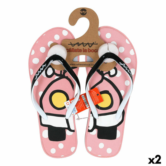 Flip Flops Cállate la Boca Car 37 Pink (2 Units)