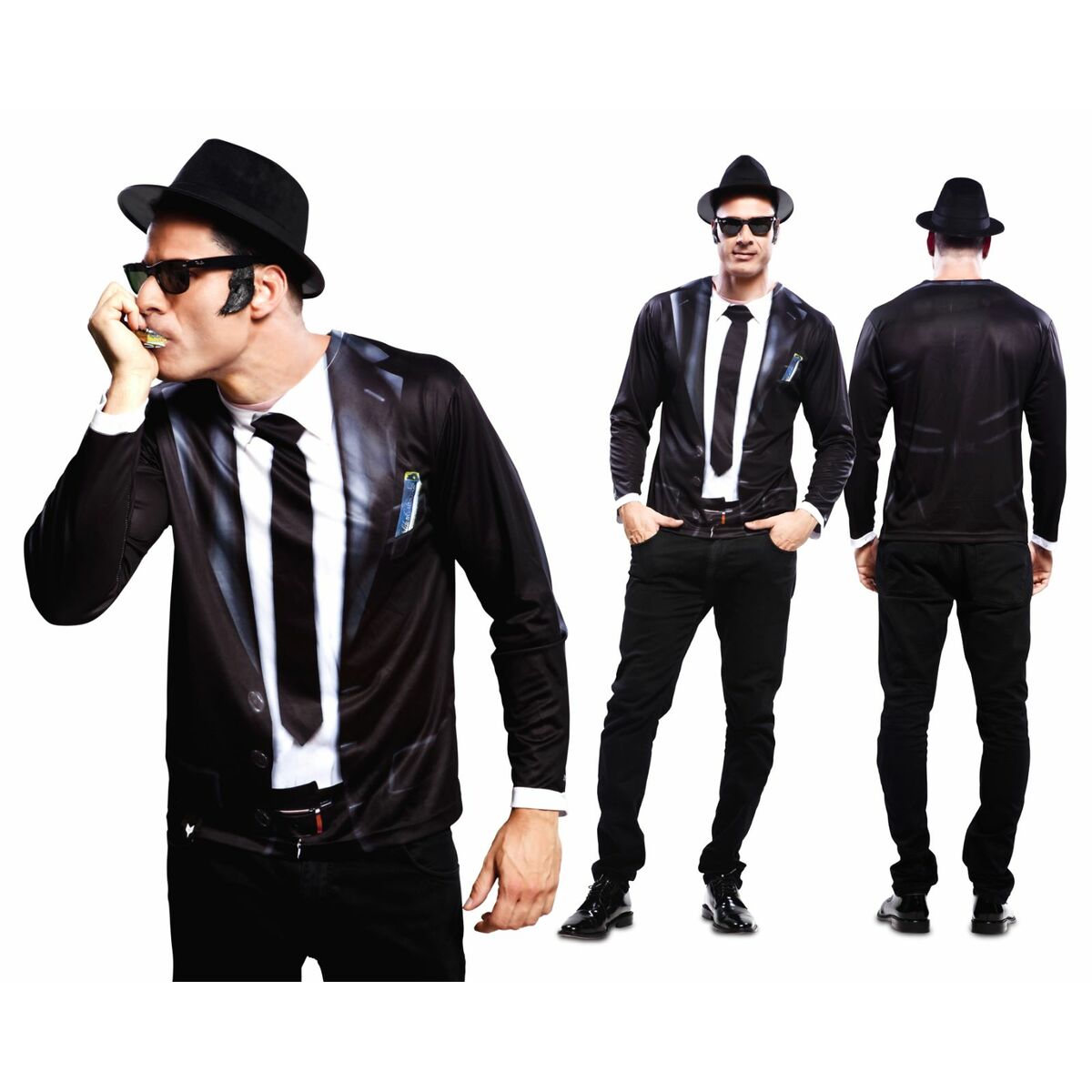 Costume for Adults My Other Me Suit Blues Black L Men