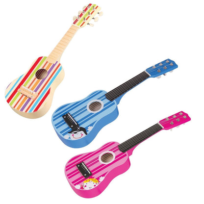 Lelin Wooden Striped Decor Guitar Children Musical Instrument Play Music 3+