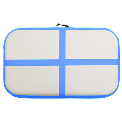 Inflatable Gymnastics Mat with Pump 60x100x10 cm PVC Blue