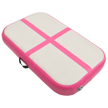 Inflatable Gymnastics Mat with Pump 60x100x20 cm PVC Pink