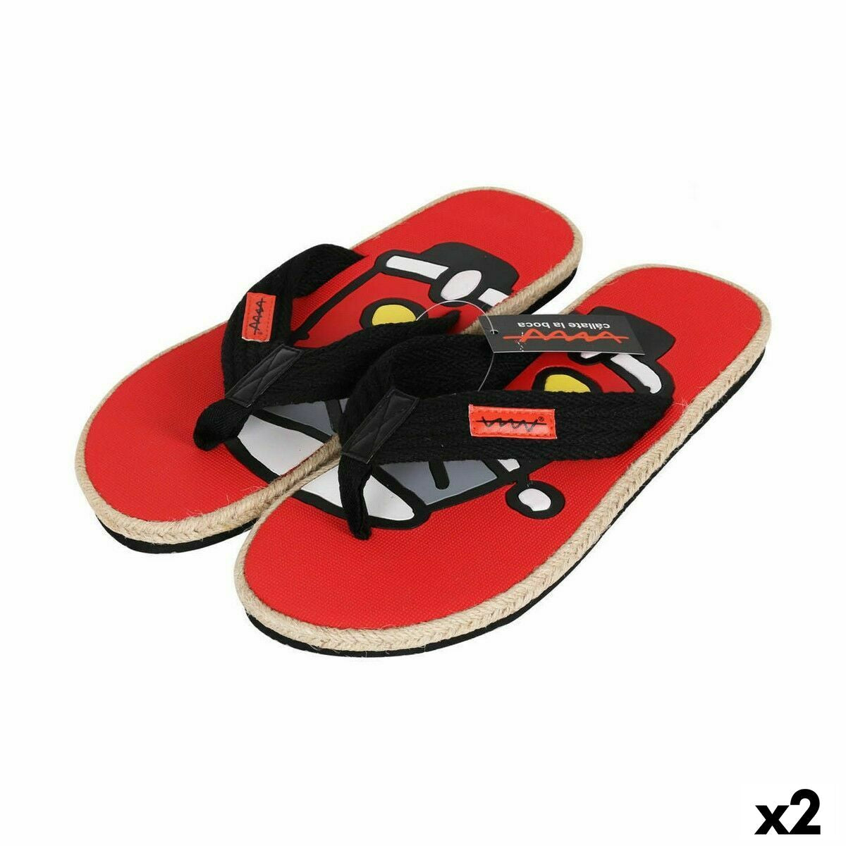 Flip Flops Cállate la Boca Red Van 43 (2 Units)