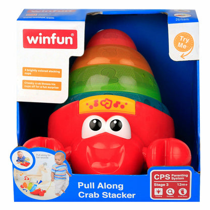 Pull-along toy Winfun Crab Plastic 19,5 x 17 x 21,5 cm (6 Units)