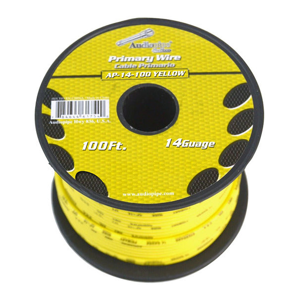 Audiopipe 14 Gauge 100Ft Primary Wire Yellow