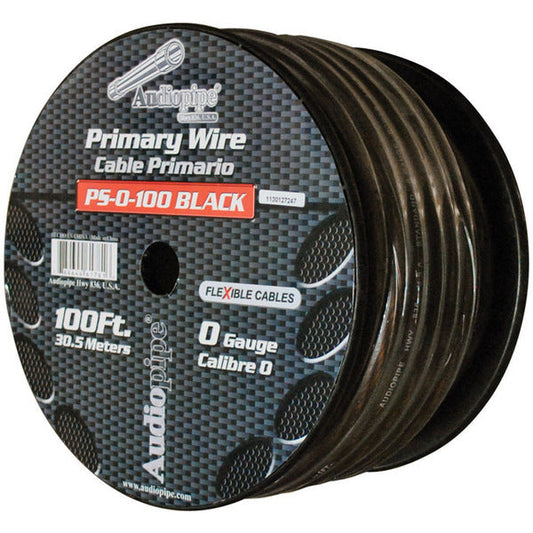 Audiopipe Flexible Power Cable 0 Ga. 100 Ft. Black