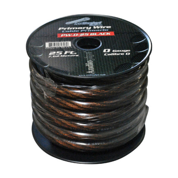 Audiopipe 25Ft 0Gauge Primary Cable Black