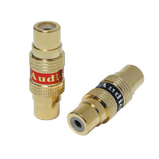 RCA COUPLER FEMALE AUDIOPIPE PAIR